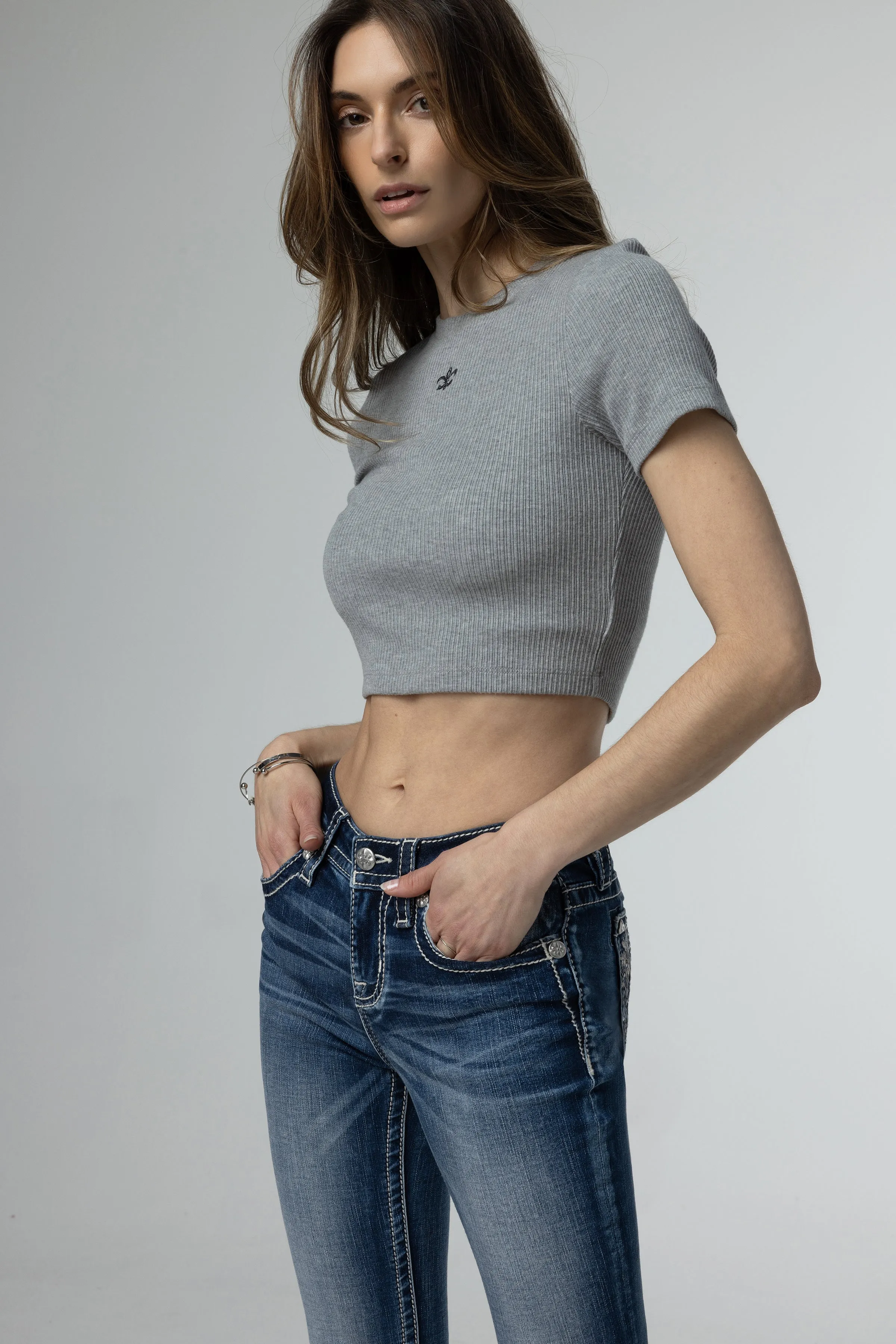 Fleur Glass Straight Jeans