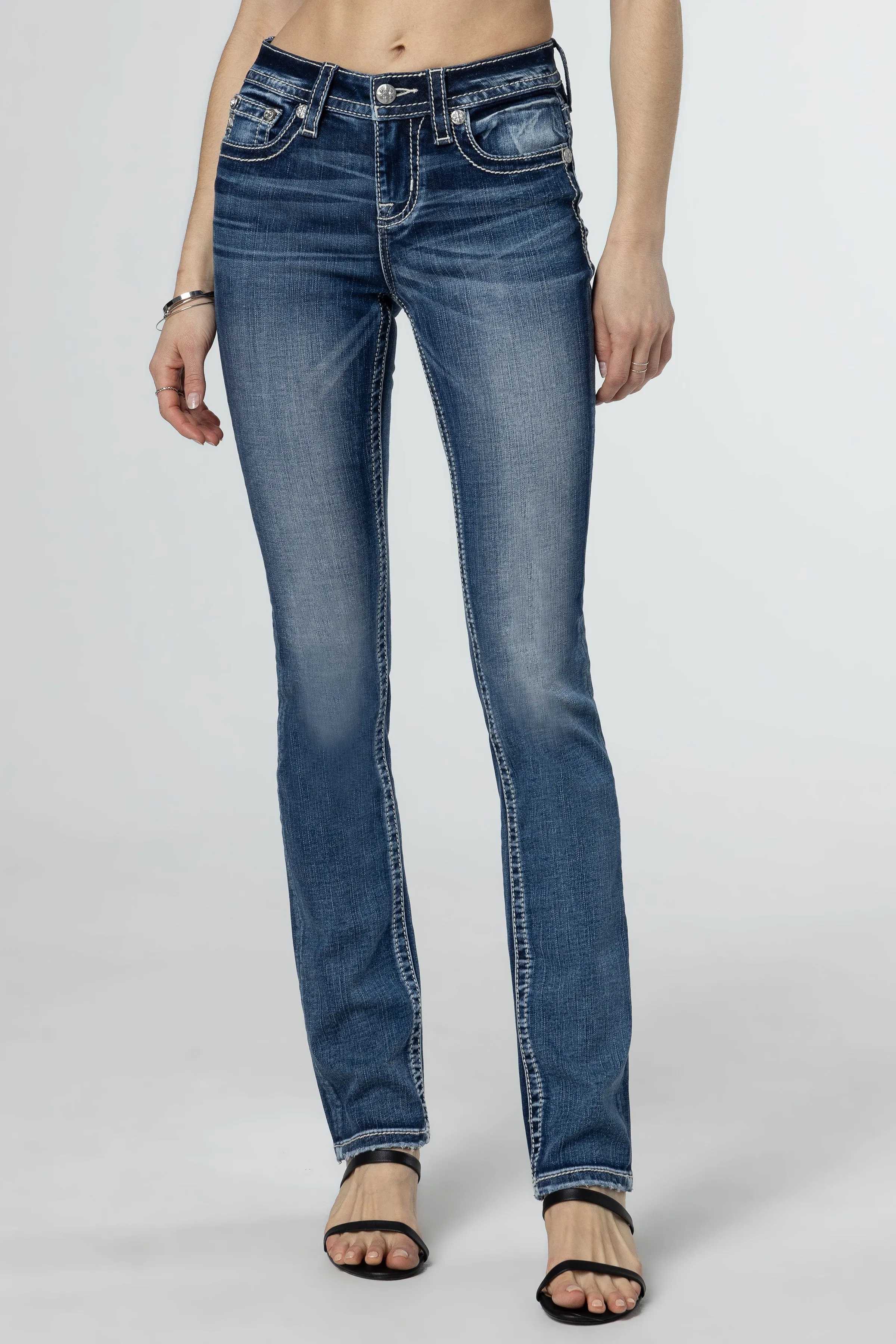 Fleur Glass Straight Jeans