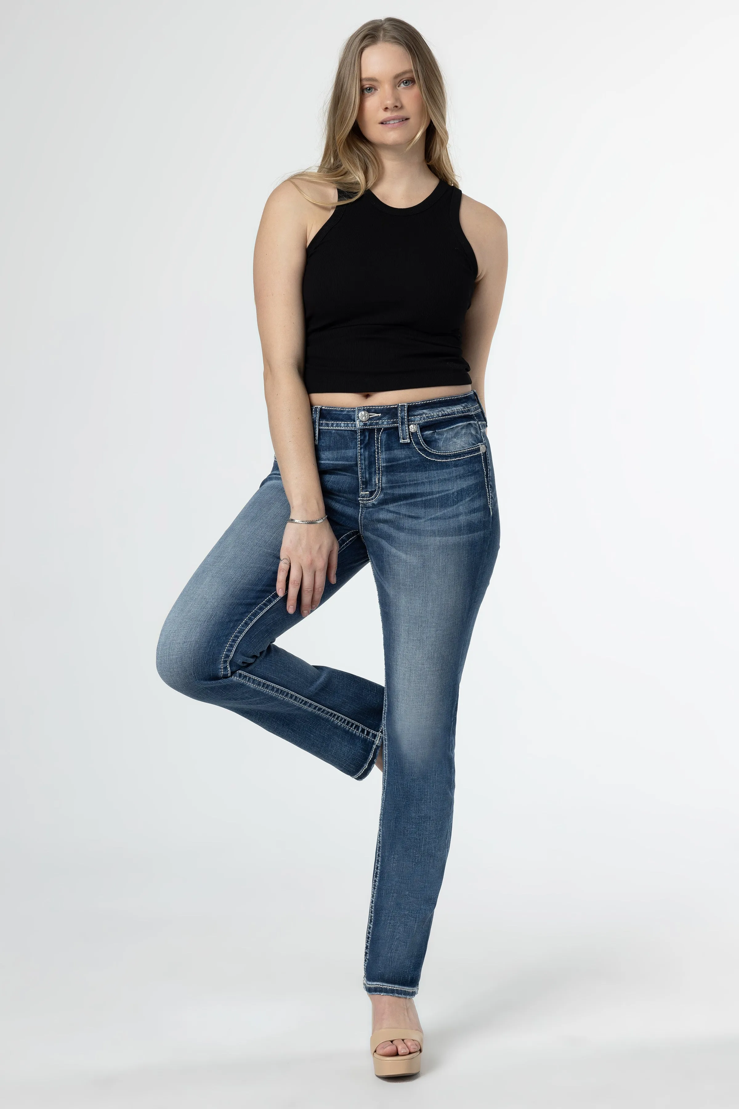 Fleur Glass Straight Jeans