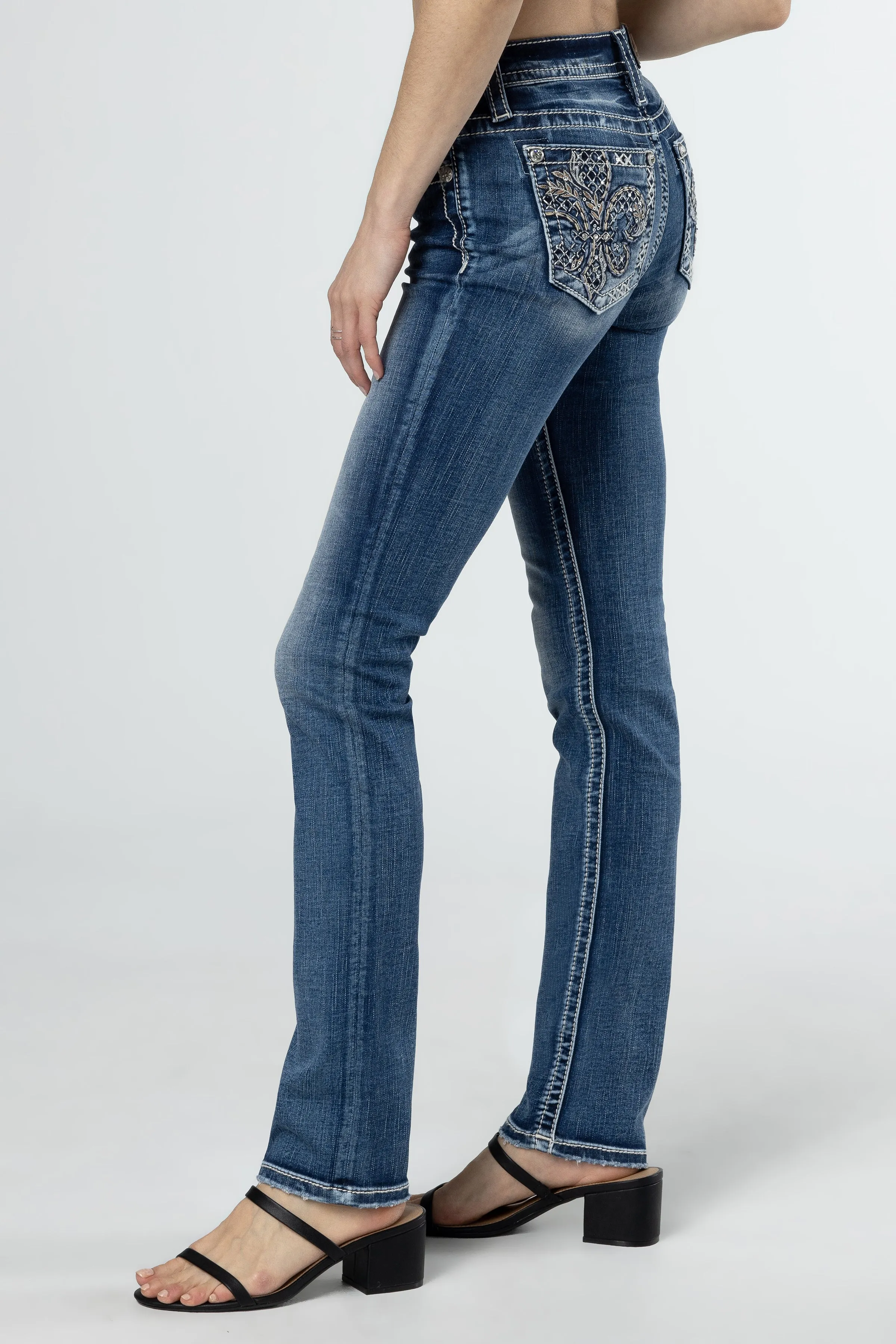 Fleur Glass Straight Jeans