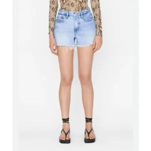 FRAME LE BRIGETTE FRAYED JEAN SHORTS