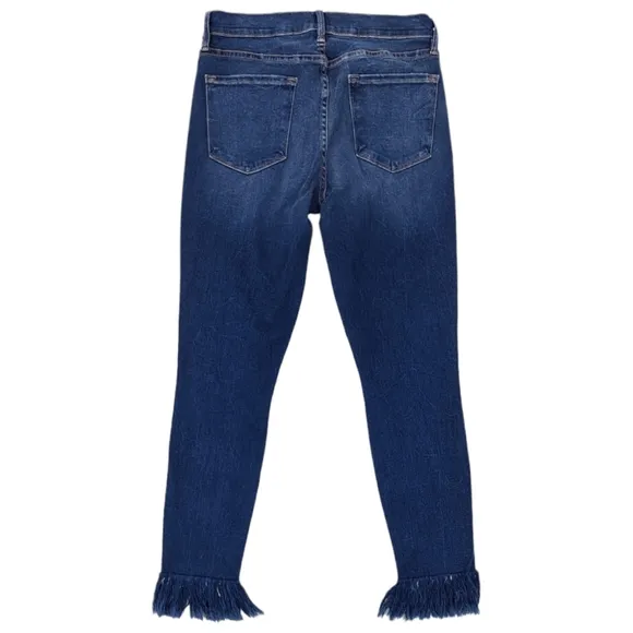 FRAME Le Skinny De Jeanne Destroyed Jeans Ankle Length Womens 29 Frayed