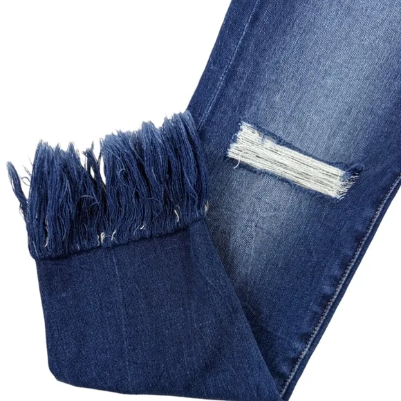 FRAME Le Skinny De Jeanne Destroyed Jeans Ankle Length Womens 29 Frayed