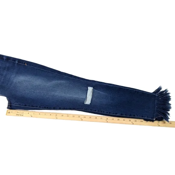 FRAME Le Skinny De Jeanne Destroyed Jeans Ankle Length Womens 29 Frayed