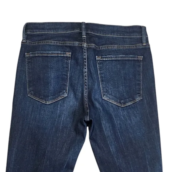 FRAME Le Skinny De Jeanne Jeans - Distressed Dark Wash - 30 (10)