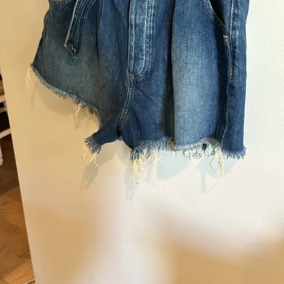 Free People See You Sometime Cutoff Denim Shorts Size large