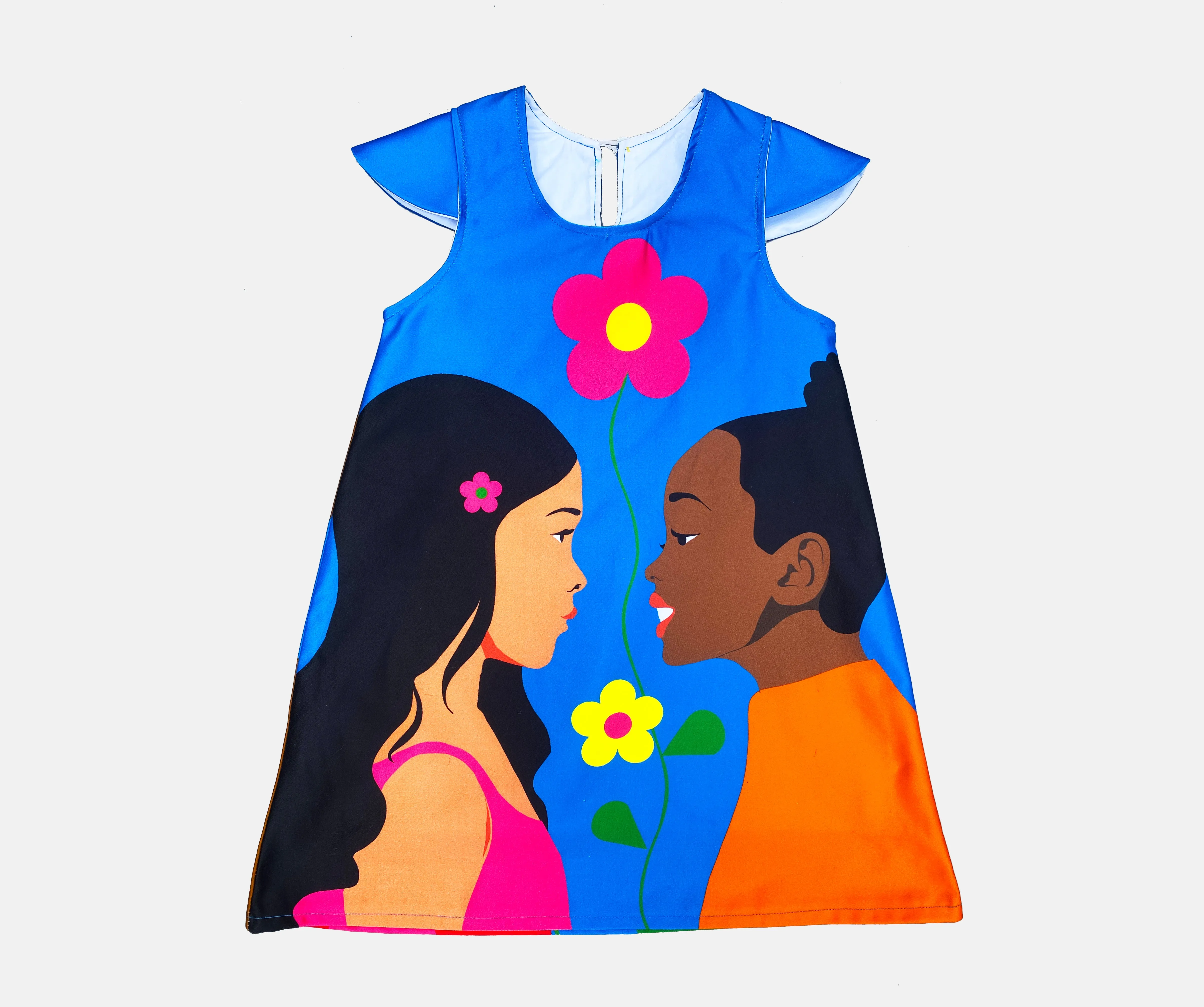 Friendship Print Girls Dress