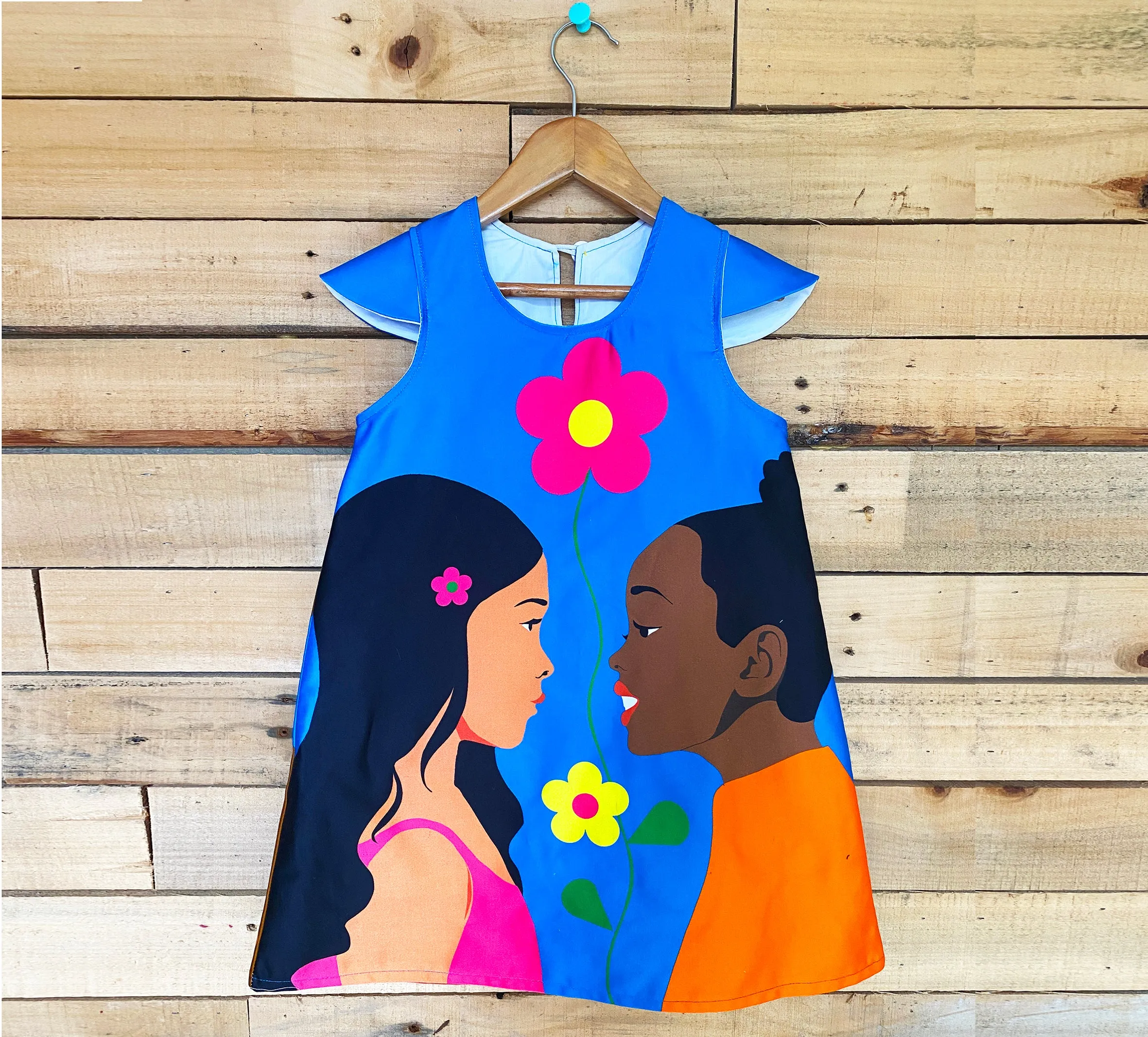 Friendship Print Girls Dress