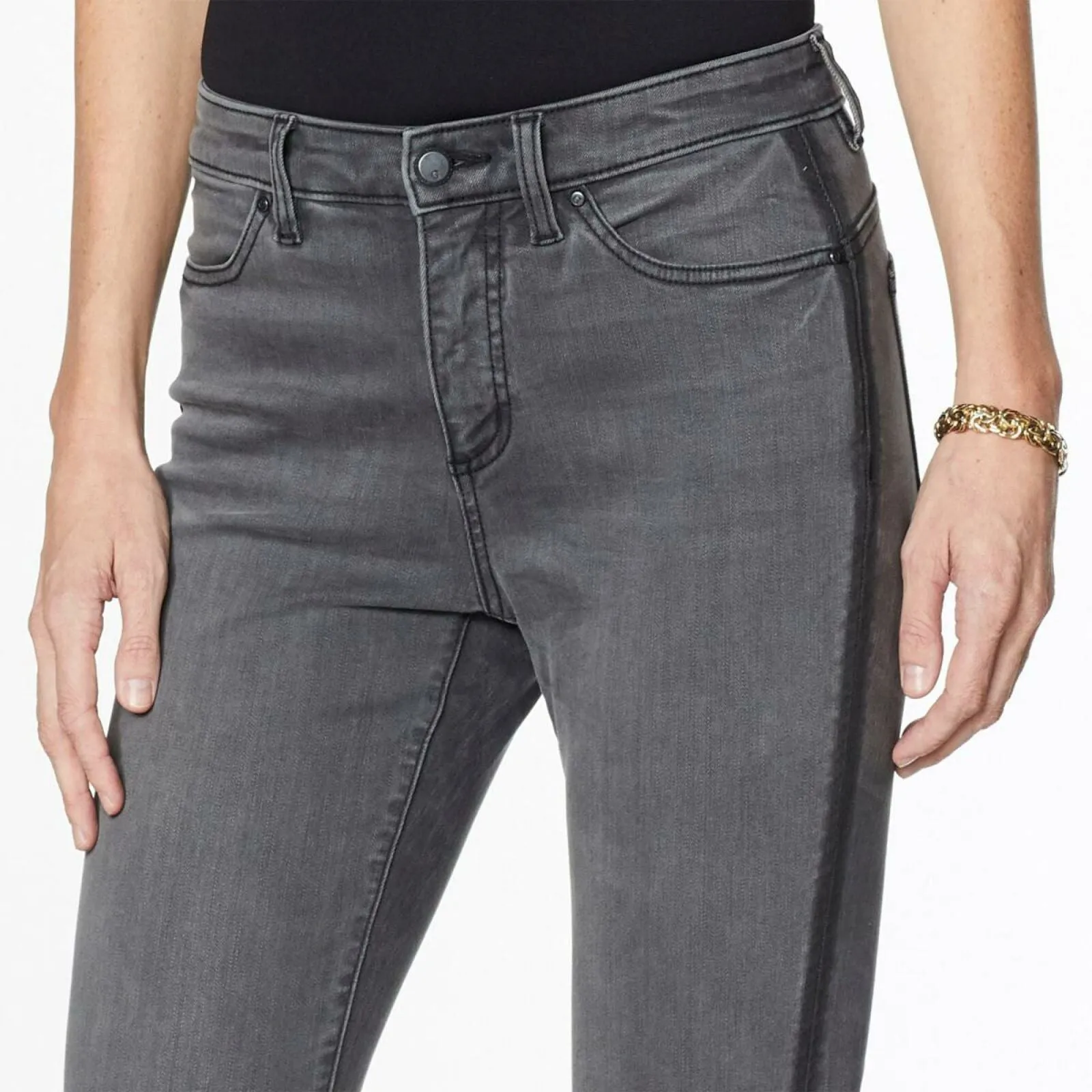 G by Giuliana Women's G-Sculpt Side Stripe Slit Ankle Jeans