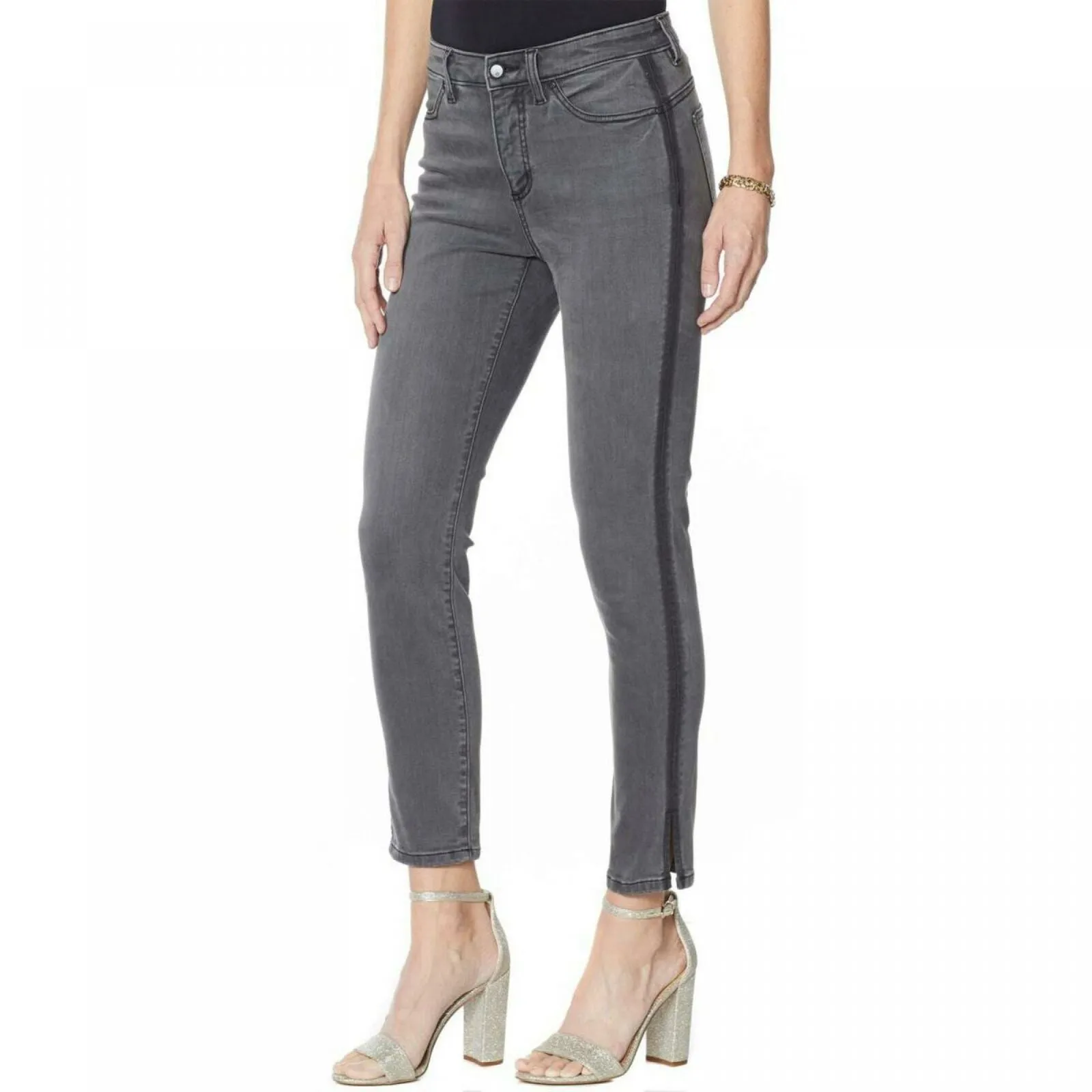 G by Giuliana Women's G-Sculpt Side Stripe Slit Ankle Jeans