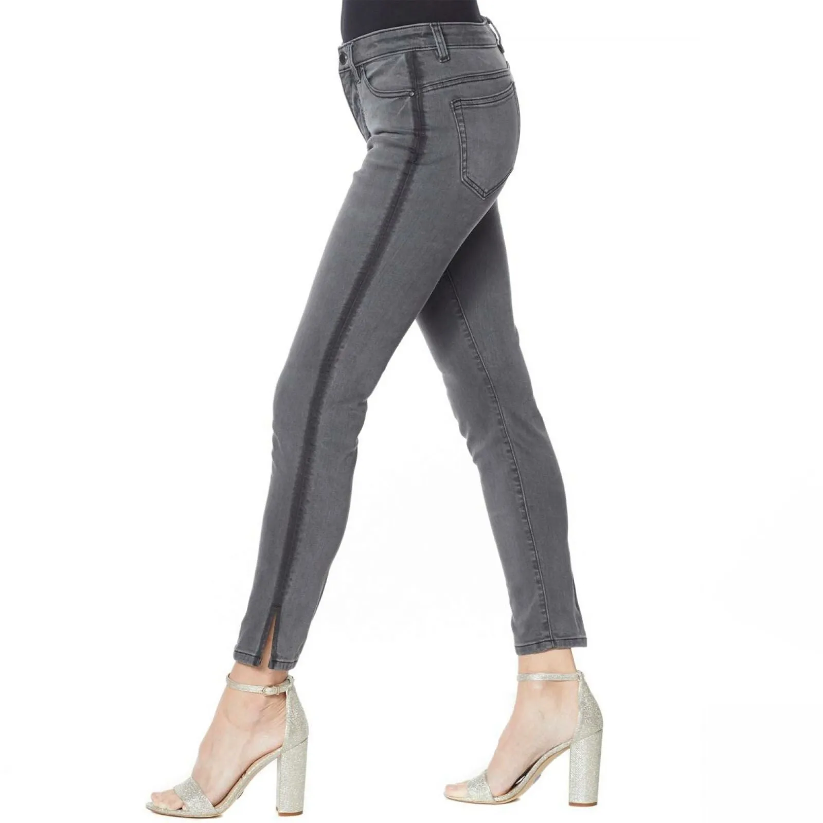 G by Giuliana Women's G-Sculpt Side Stripe Slit Ankle Jeans