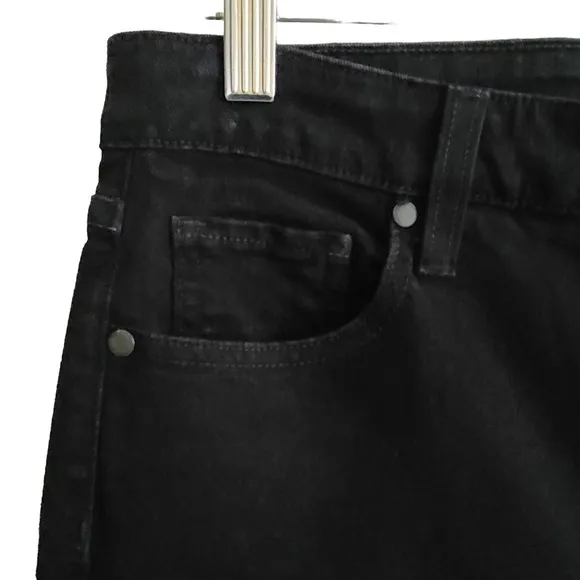 GENETIC DENIM The Raquel Cropped Cigarette Skinny Stretch Jeans Black Women's 29