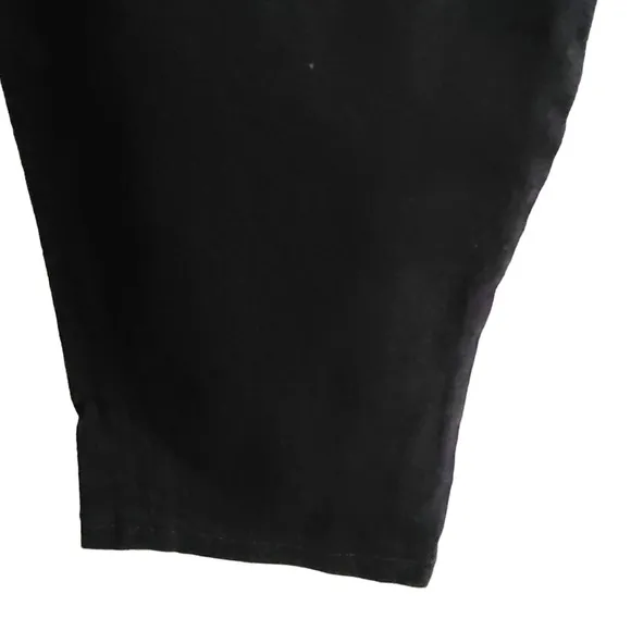 GENETIC DENIM The Raquel Cropped Cigarette Skinny Stretch Jeans Black Women's 29