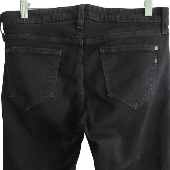 GENETIC DENIM The Raquel Cropped Cigarette Skinny Stretch Jeans Black Women's 29