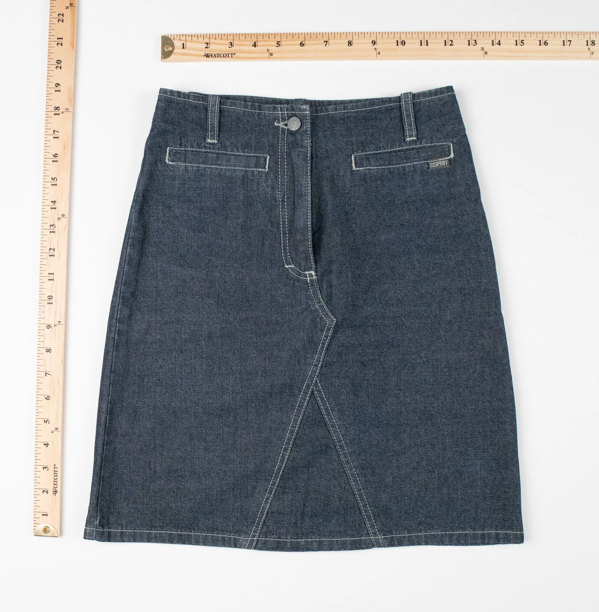 GIRL SIZE 9/10 YEARS - ESPRIT JUNIOR, Long Denim Skirt EUC B52