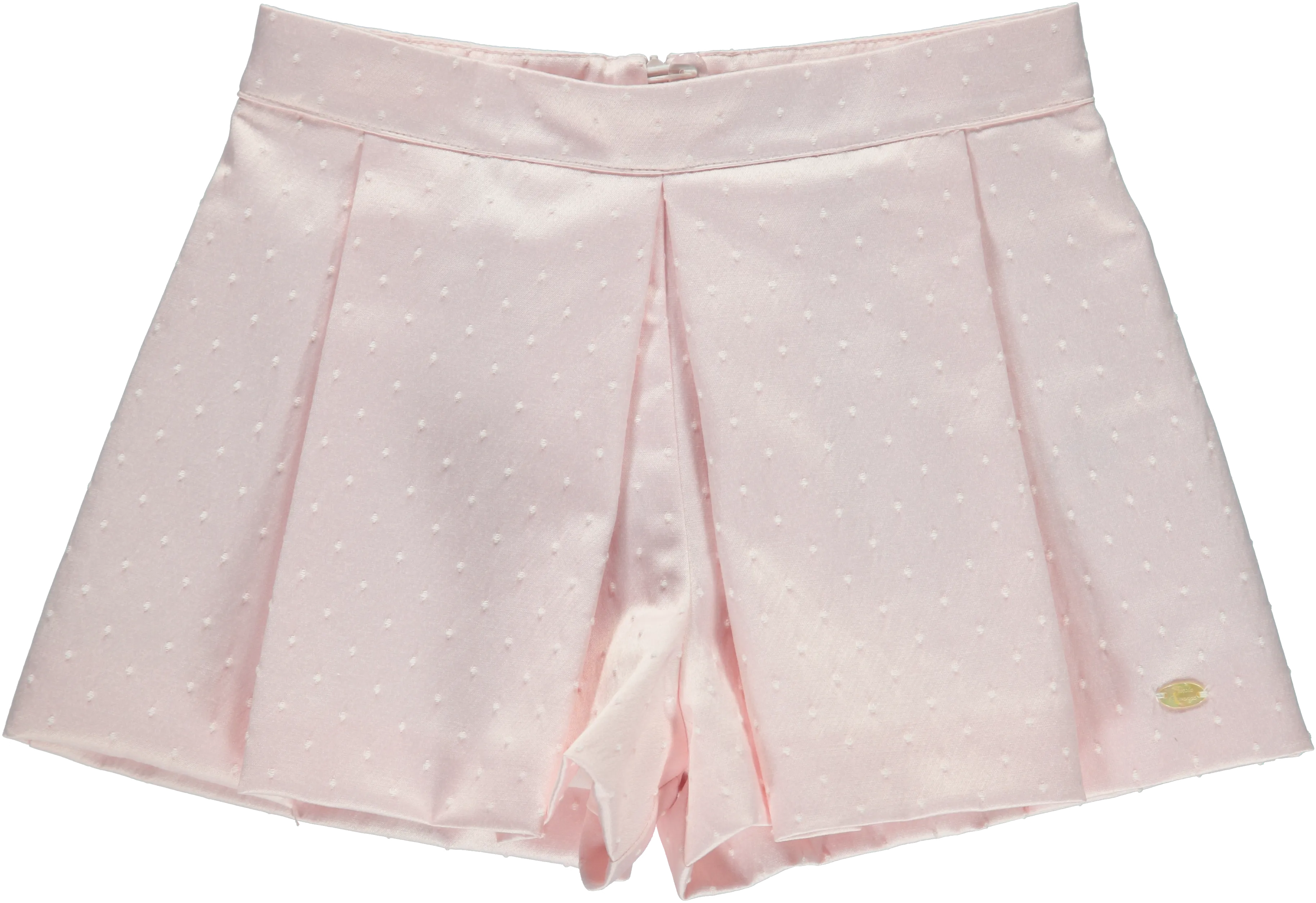 Girls Light Pink Cotton Shorts