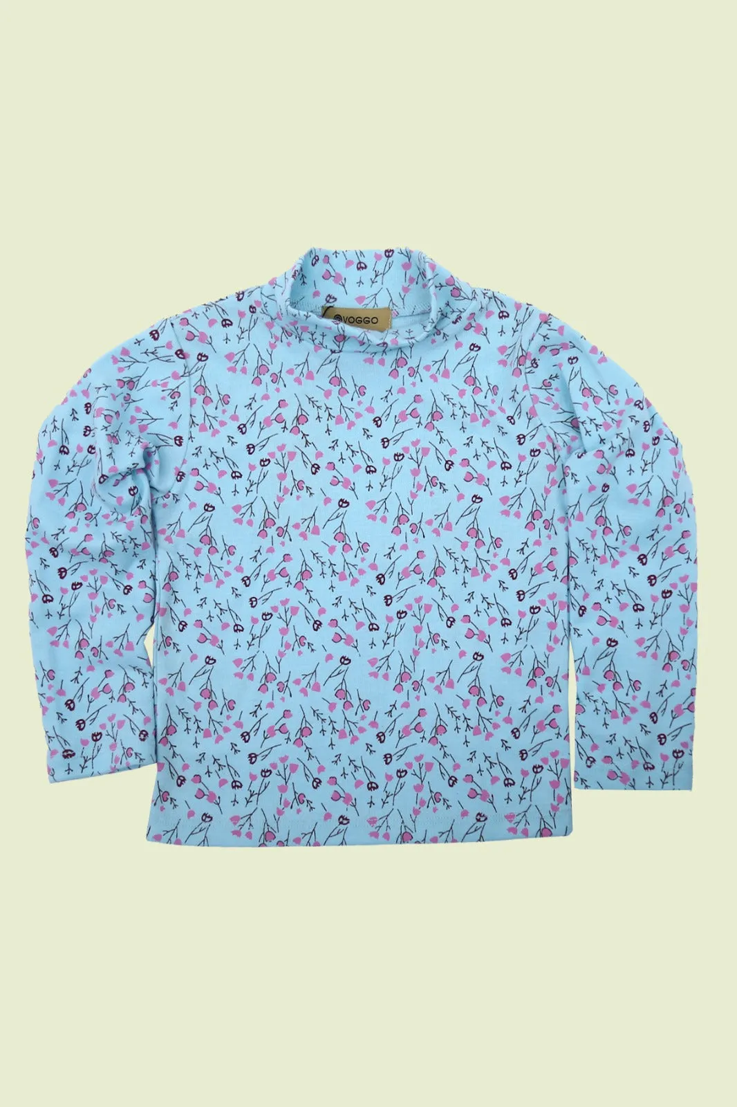 Girls Printed High Neck Tops