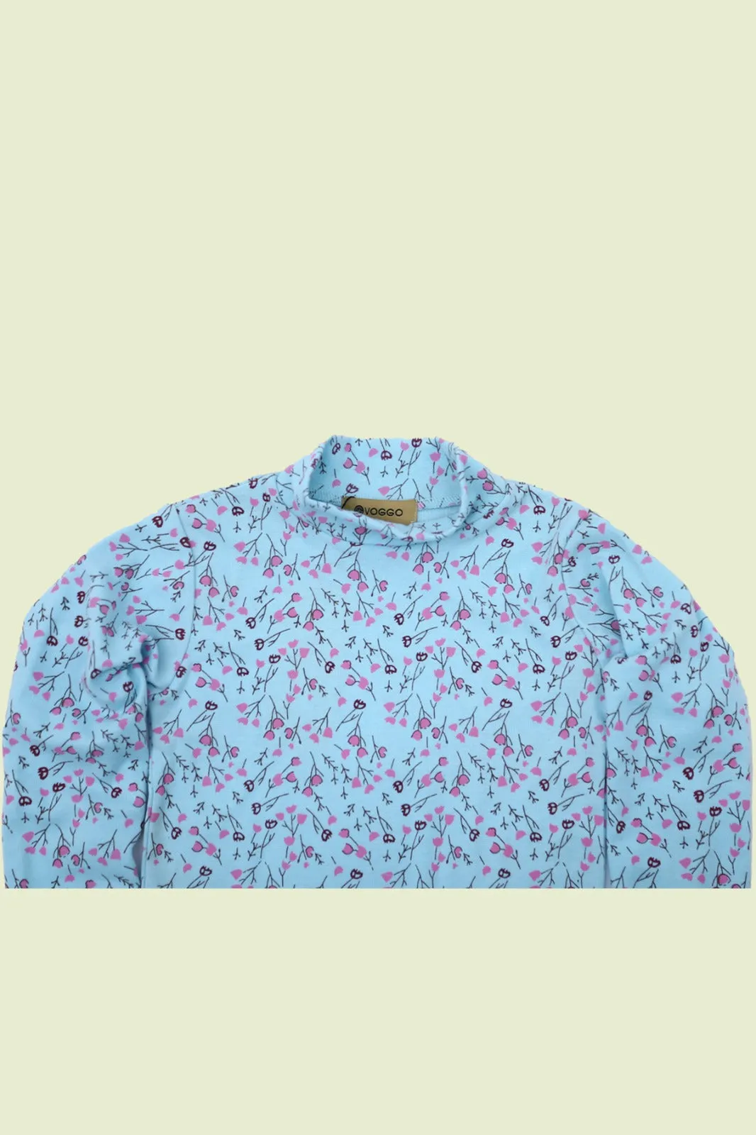 Girls Printed High Neck Tops