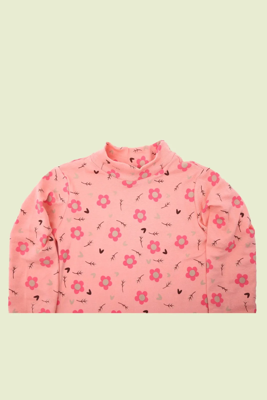 Girls Printed High Neck Tops