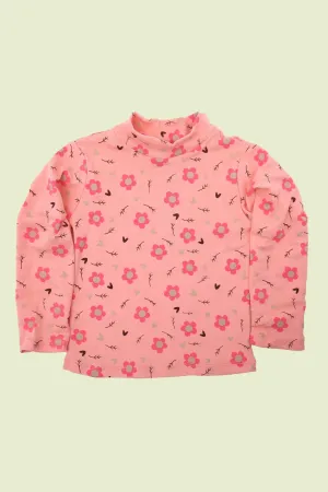 Girls Printed High Neck Tops