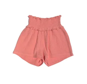 Girls Sadie Shorts - Coral Gauze
