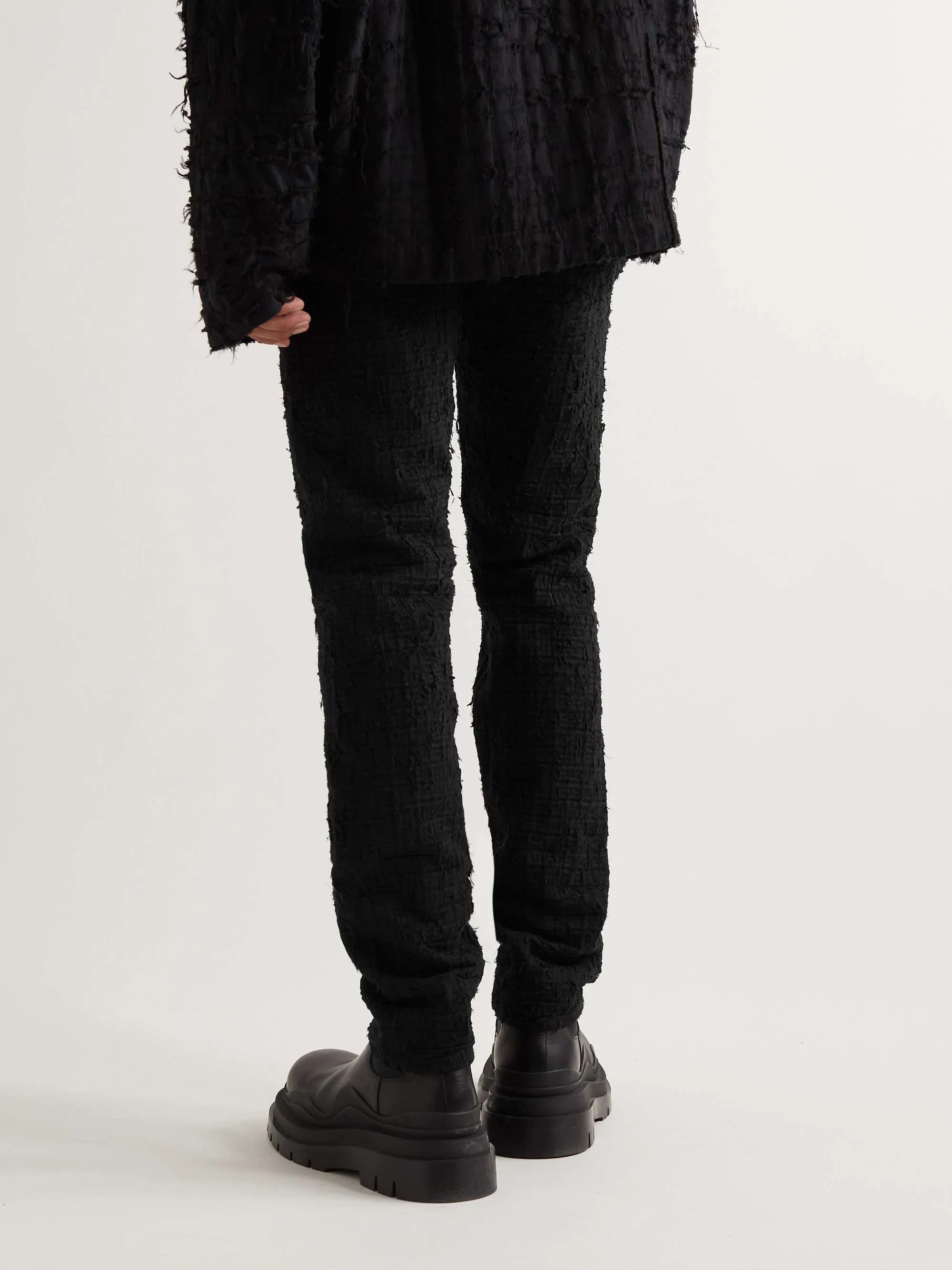 GIVENCHY Straight-Leg Zip-Detailed Distressed Jeans