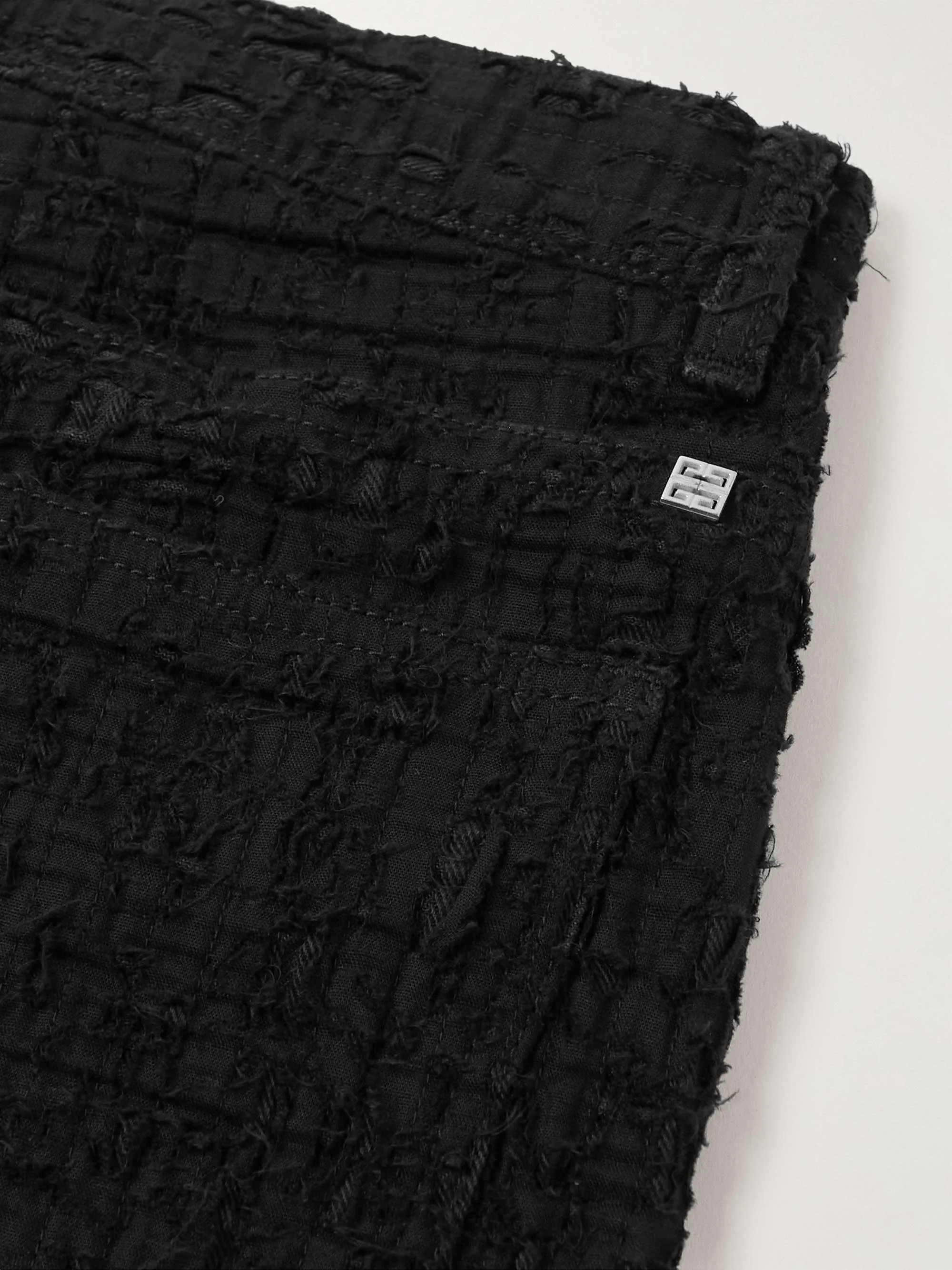 GIVENCHY Straight-Leg Zip-Detailed Distressed Jeans