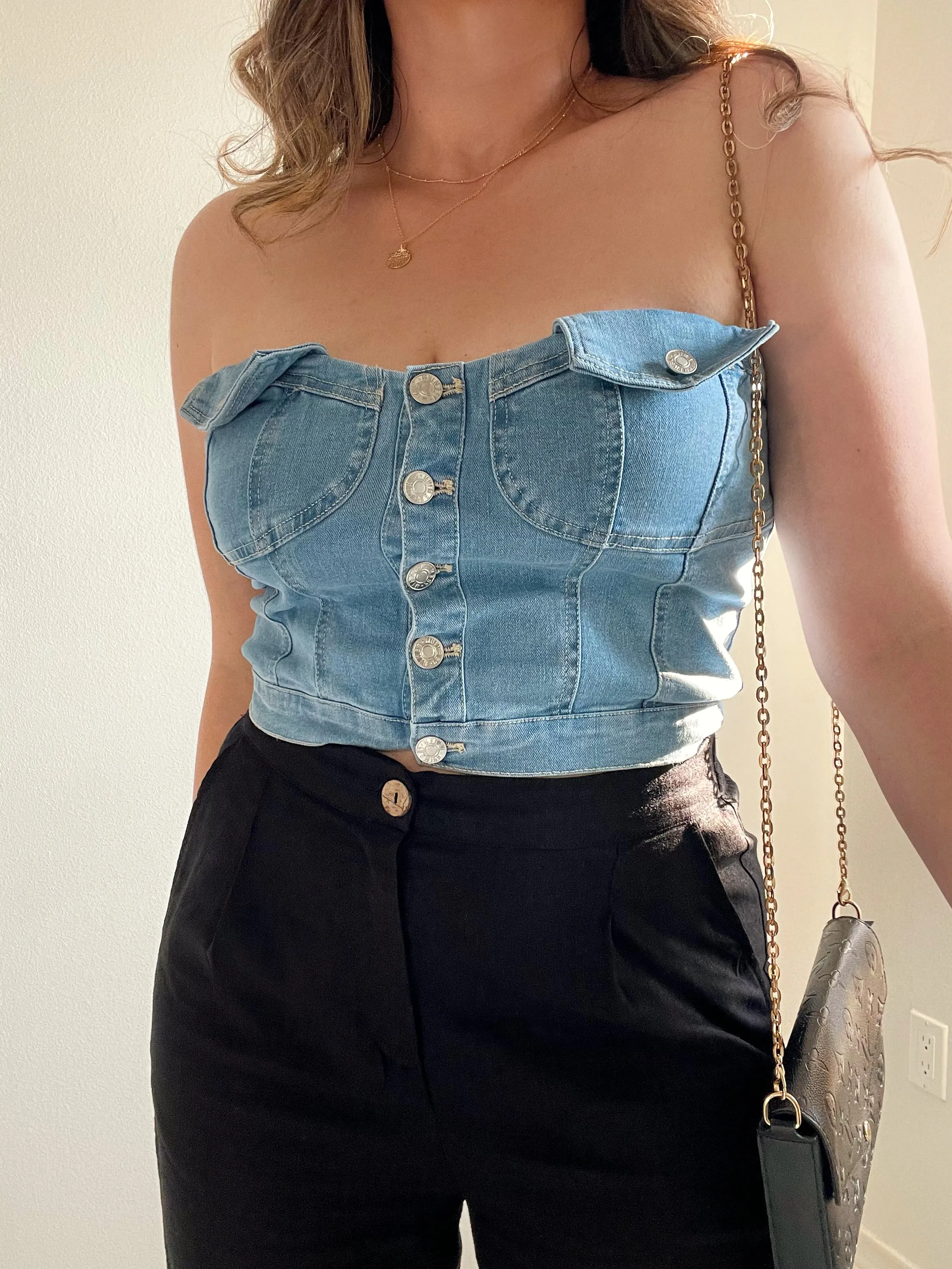 Golden Hour - Denim Top