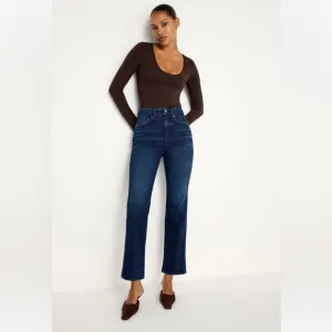 GOOD AMERICAN ALWAYS FITS GOOD CURVE SUPER HIGH RISE STRAIGHT JEANS Size 14-18