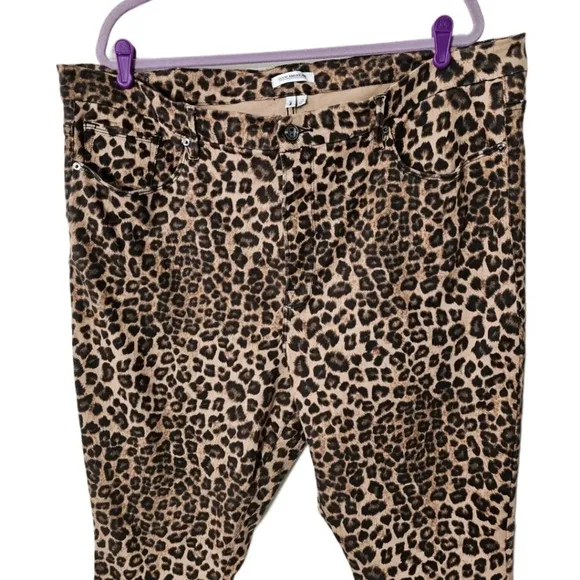 Good American Cheetah Animal Print High Waist Skinny Jeans NWOT