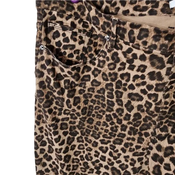 Good American Cheetah Animal Print High Waist Skinny Jeans NWOT