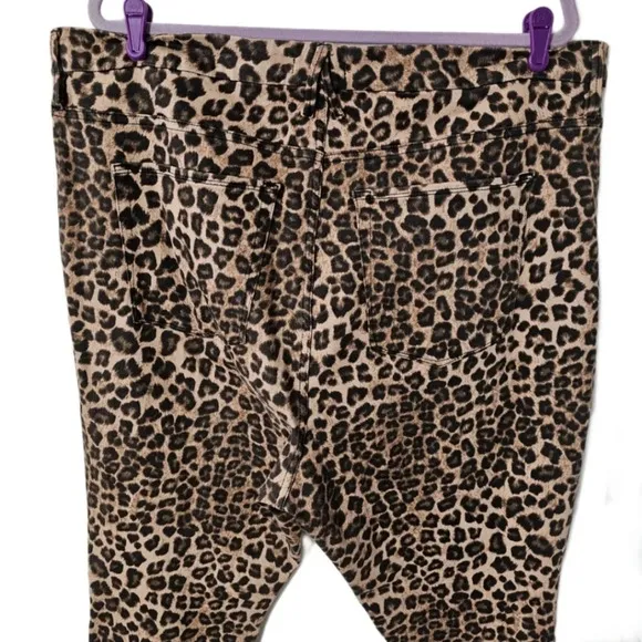 Good American Cheetah Animal Print High Waist Skinny Jeans NWOT