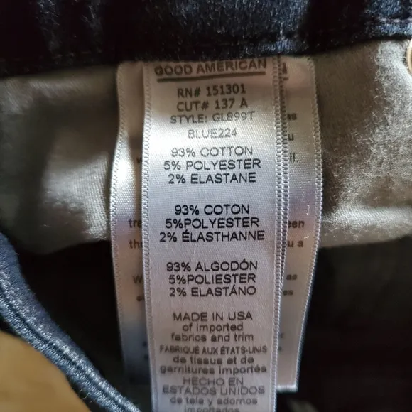 Good American Good Legs Skinny Jeans Blue224 Size 6