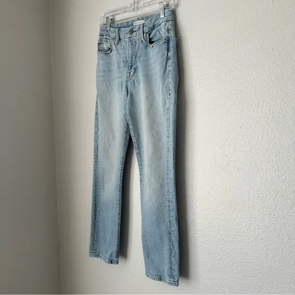 Good American Good Legs Straight Leg High Rise size 4 Light Blue Jeans Denim