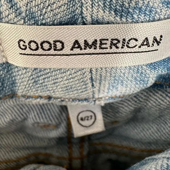 Good American Good Legs Straight Leg High Rise size 4 Light Blue Jeans Denim