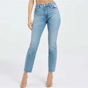 Good American Good Legs Straight Leg High Rise size 4 Light Blue Jeans Denim