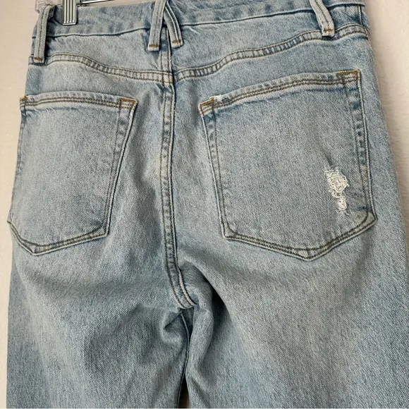 Good American Good Legs Straight Leg High Rise size 4 Light Blue Jeans Denim