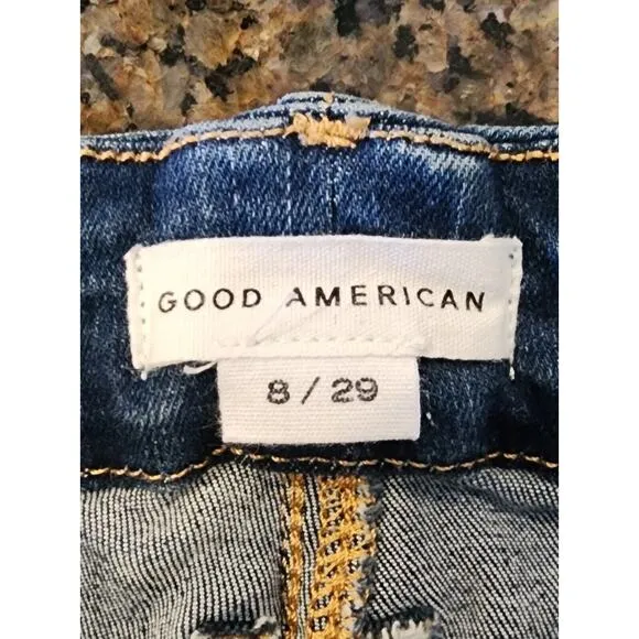 Good American Good Waist Crop Skinny Jeans Women's Size 8 / 29 High Waist