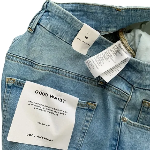 GOOD AMERICAN Good Waist Released Hem Skinny Jeans! Retail $155