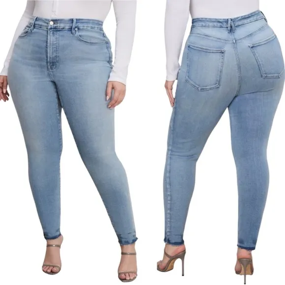 GOOD AMERICAN Good Waist Released Hem Skinny Jeans! Retail $155