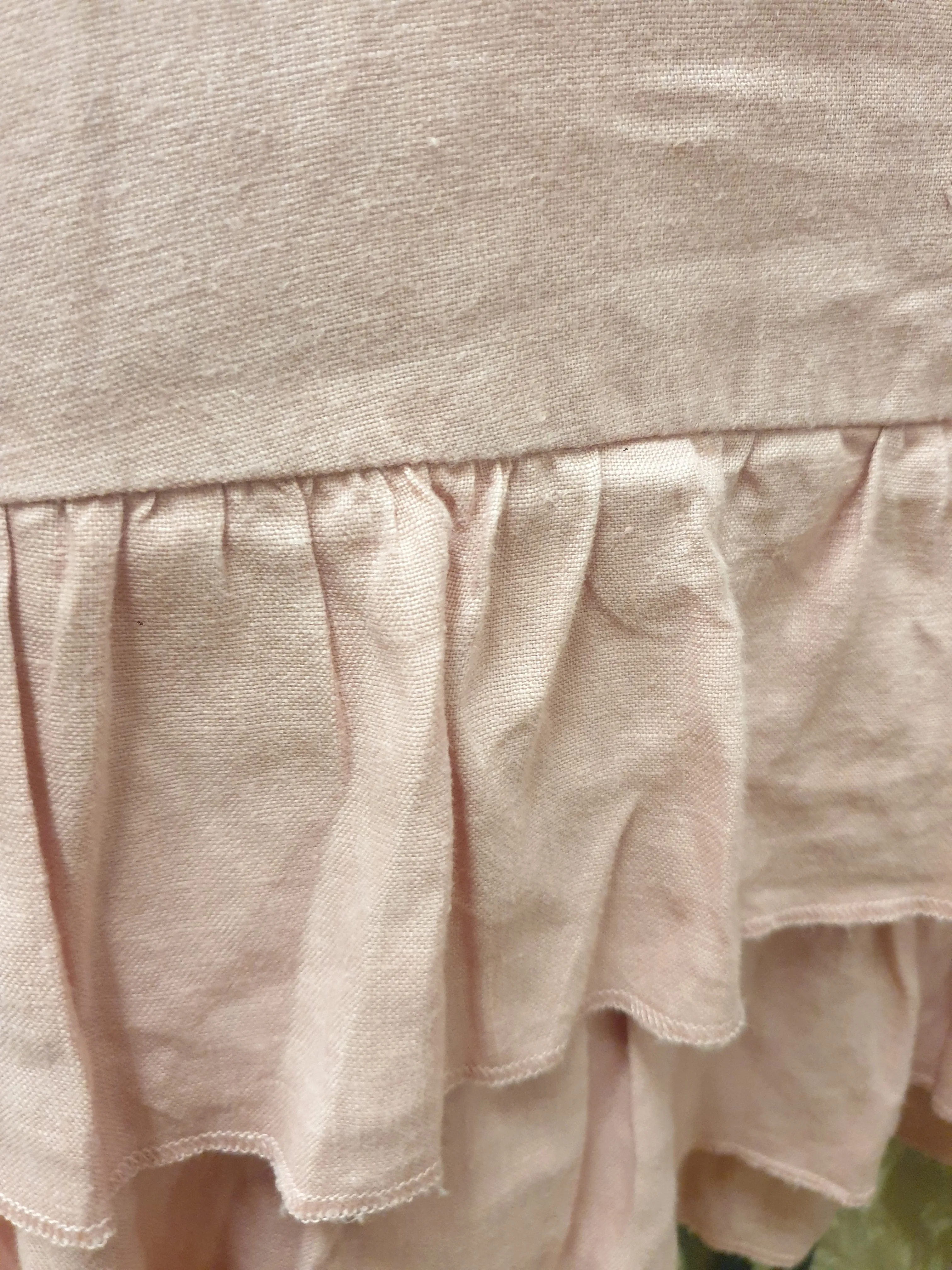 Gordon Smith pink 100% linen 3/4 length sleeve top size20
