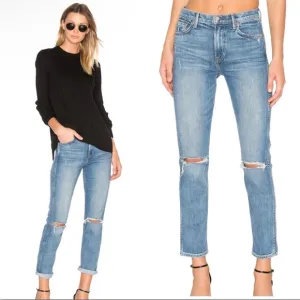 GRLFRND Naomi Jeans Womens Size 28 Distressed‎ Straight Leg Revolve