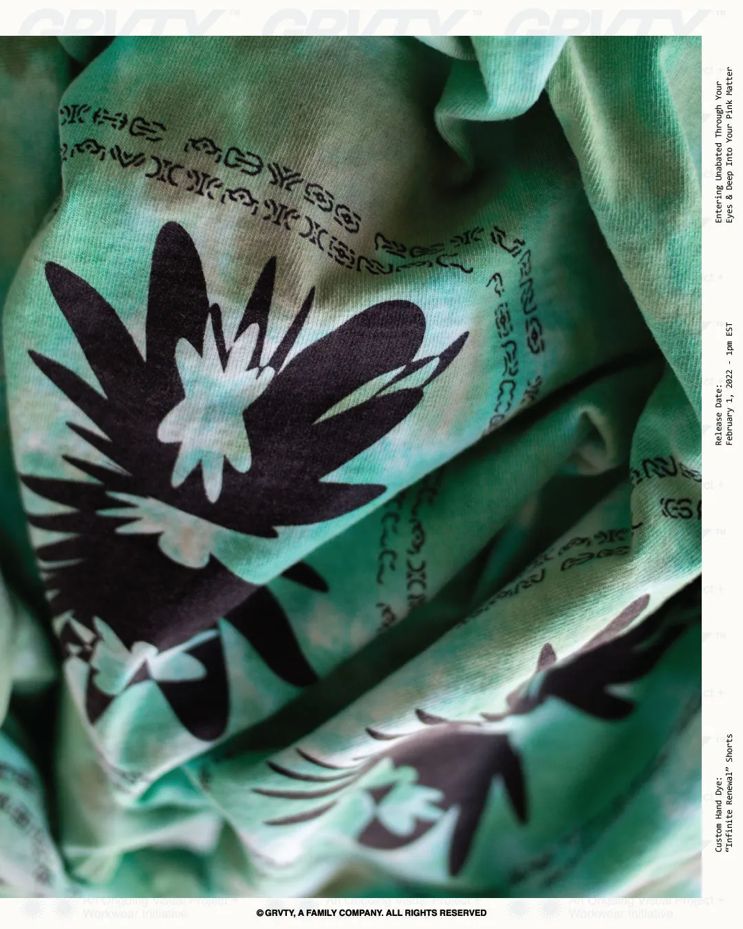 GRVTY "Infinite Renewal" Lounge Shorts (Custom Hand Dye)