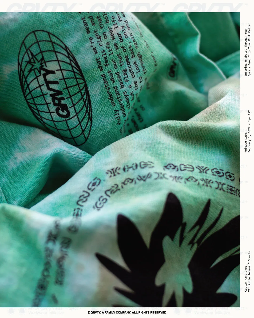 GRVTY "Infinite Renewal" Lounge Shorts (Custom Hand Dye)