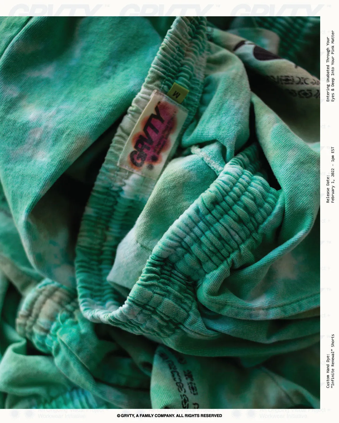 GRVTY "Infinite Renewal" Lounge Shorts (Custom Hand Dye)