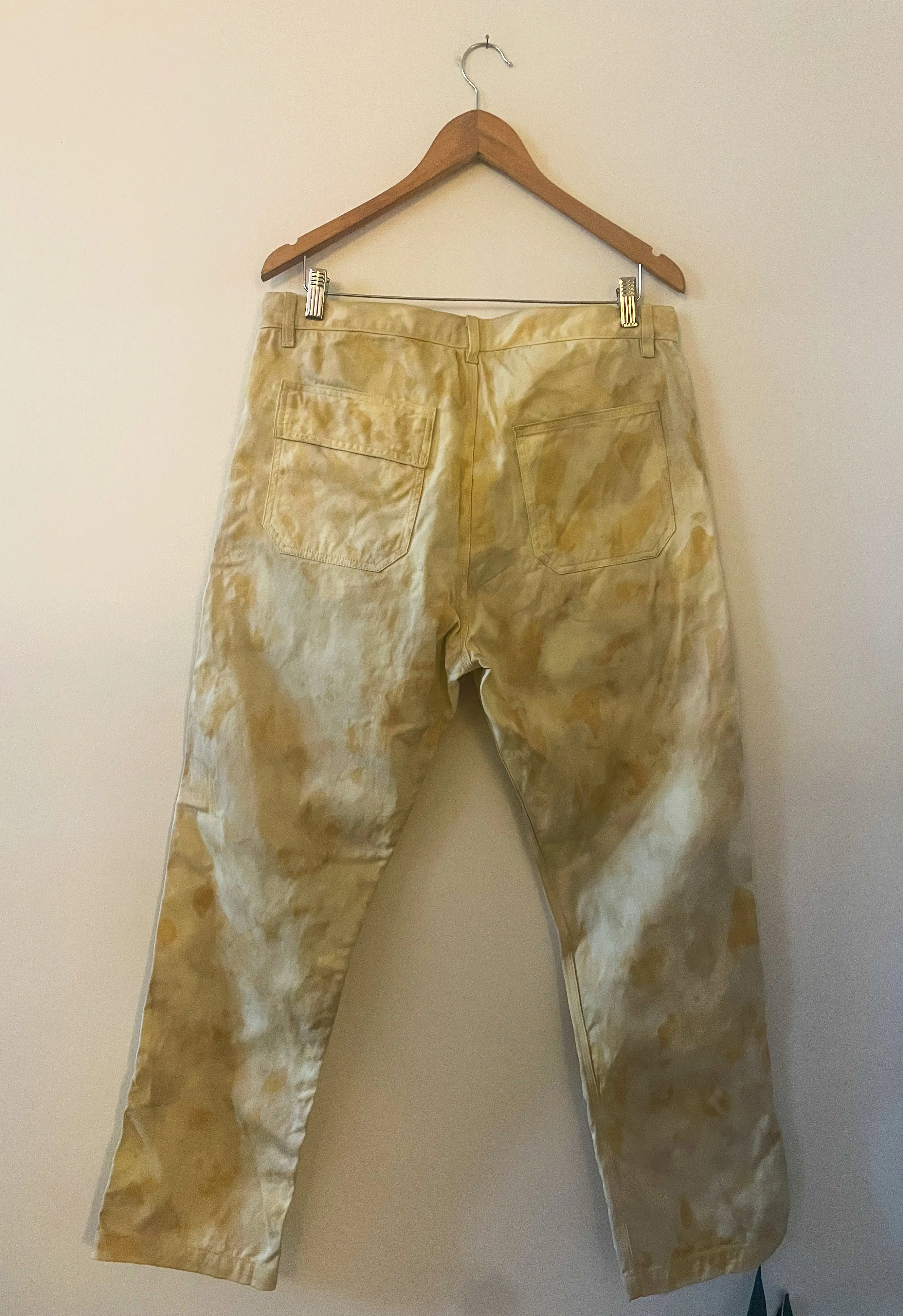Hand-Dyed & Painted Cotton Twill Trousers - Carrot Tops