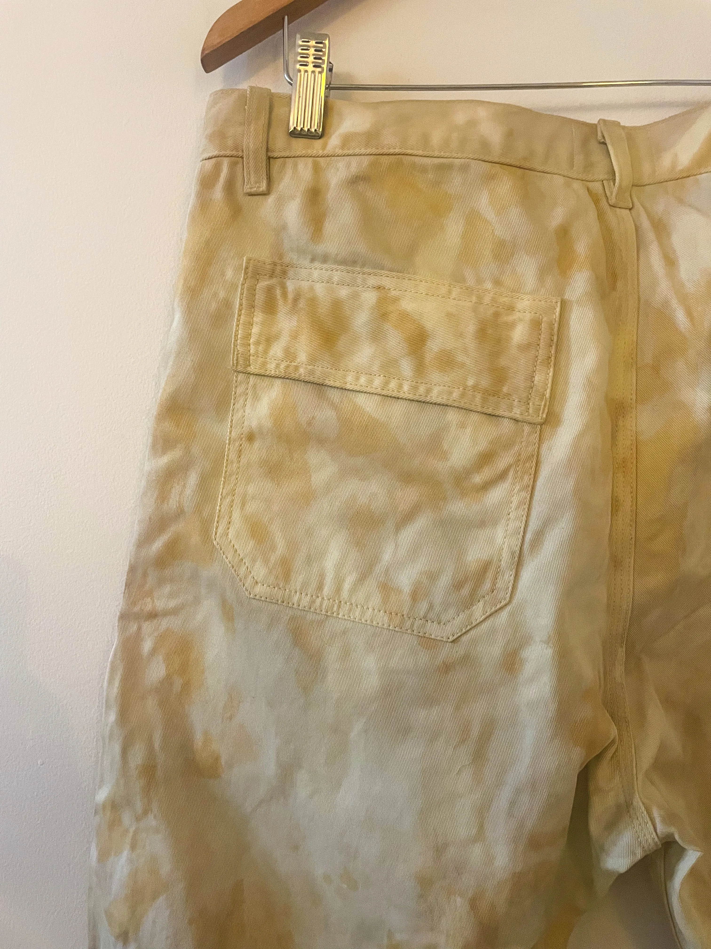 Hand-Dyed & Painted Cotton Twill Trousers - Carrot Tops