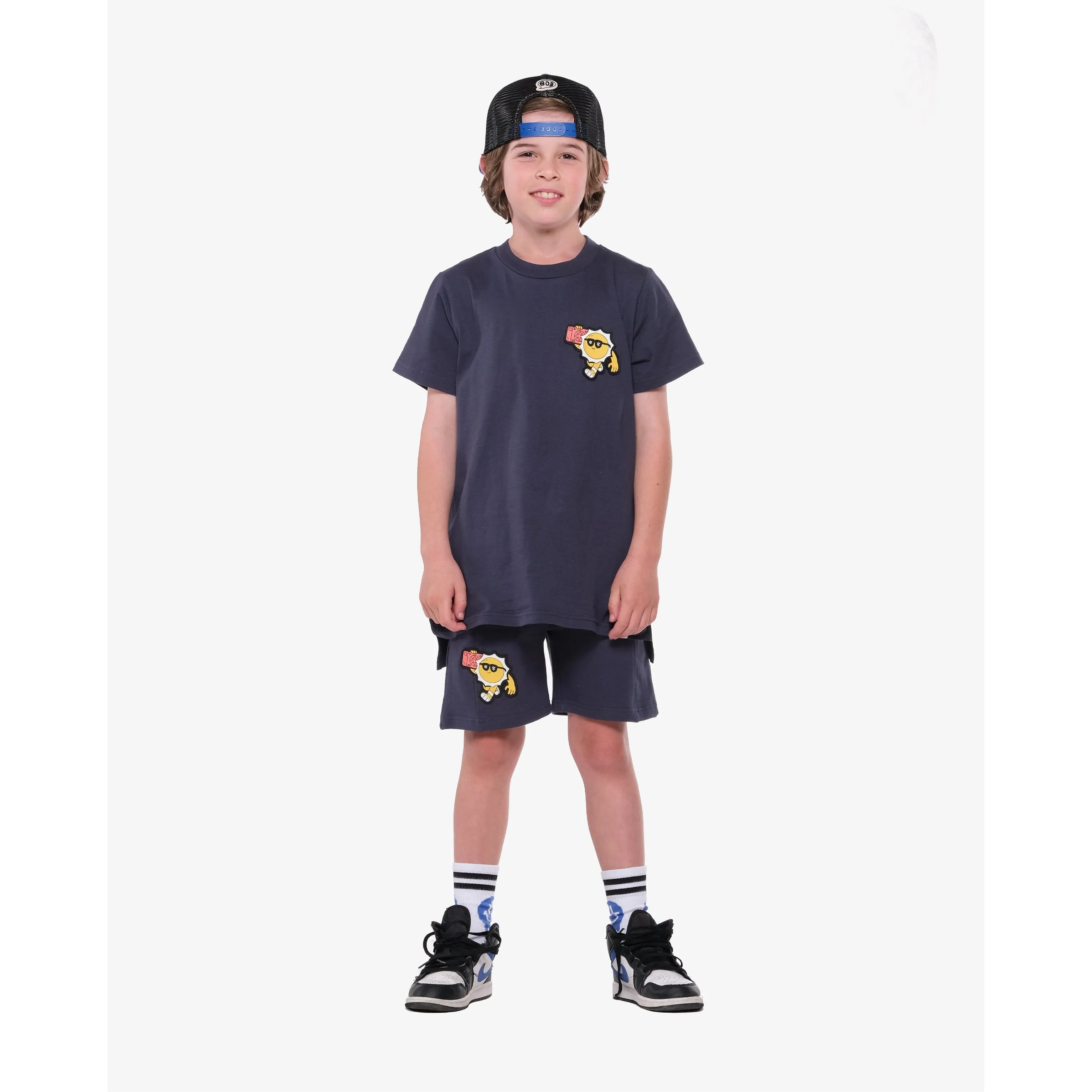 Have A Good Day Navy Shorts