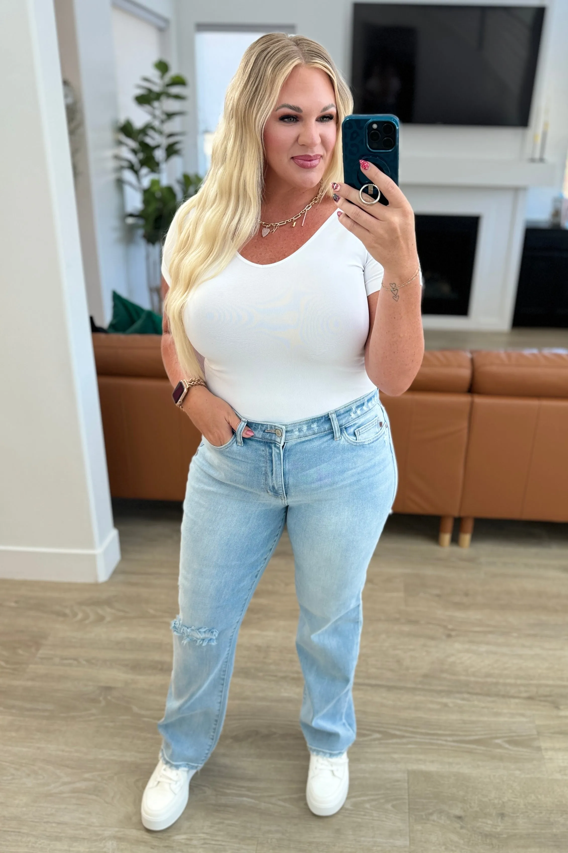 Hazel Blues® |  Parker High Rise 90's Straight Jeans
