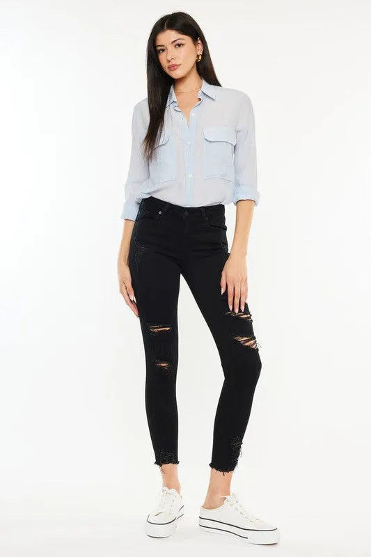 Hazy Mid Rise Ankle Skinny Jeans